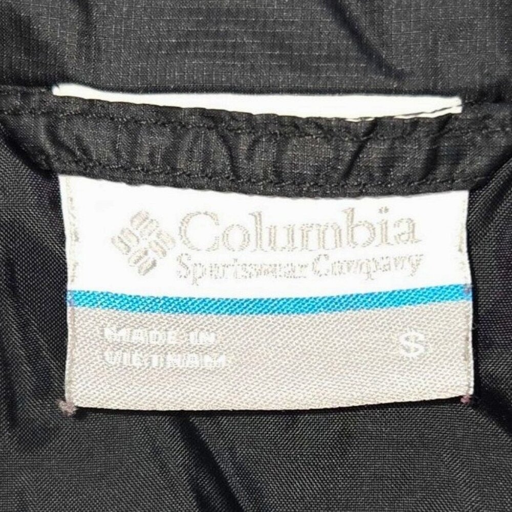 Columbia Mighty Lite Black Full Zip Hooded Nylon All Season Vest Size Small - Picture 7 of 8
